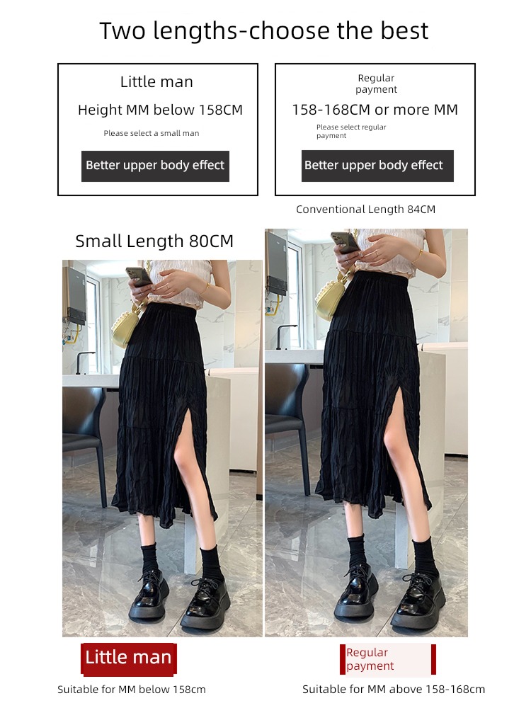 black Fork Sense of design Chiffon have more cash than can be accounted for skirt