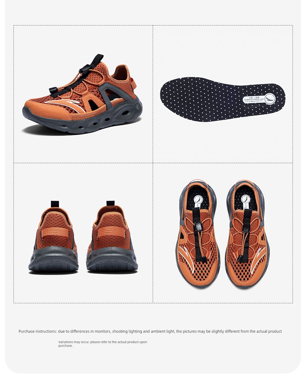 Anta Kidsren's Summer Sandals, Boys' River-Tracing Shoes, Beach Shoes, 2026 Summer New Style, Water-Resistant Outdoor Retro Sports Sandals — 80