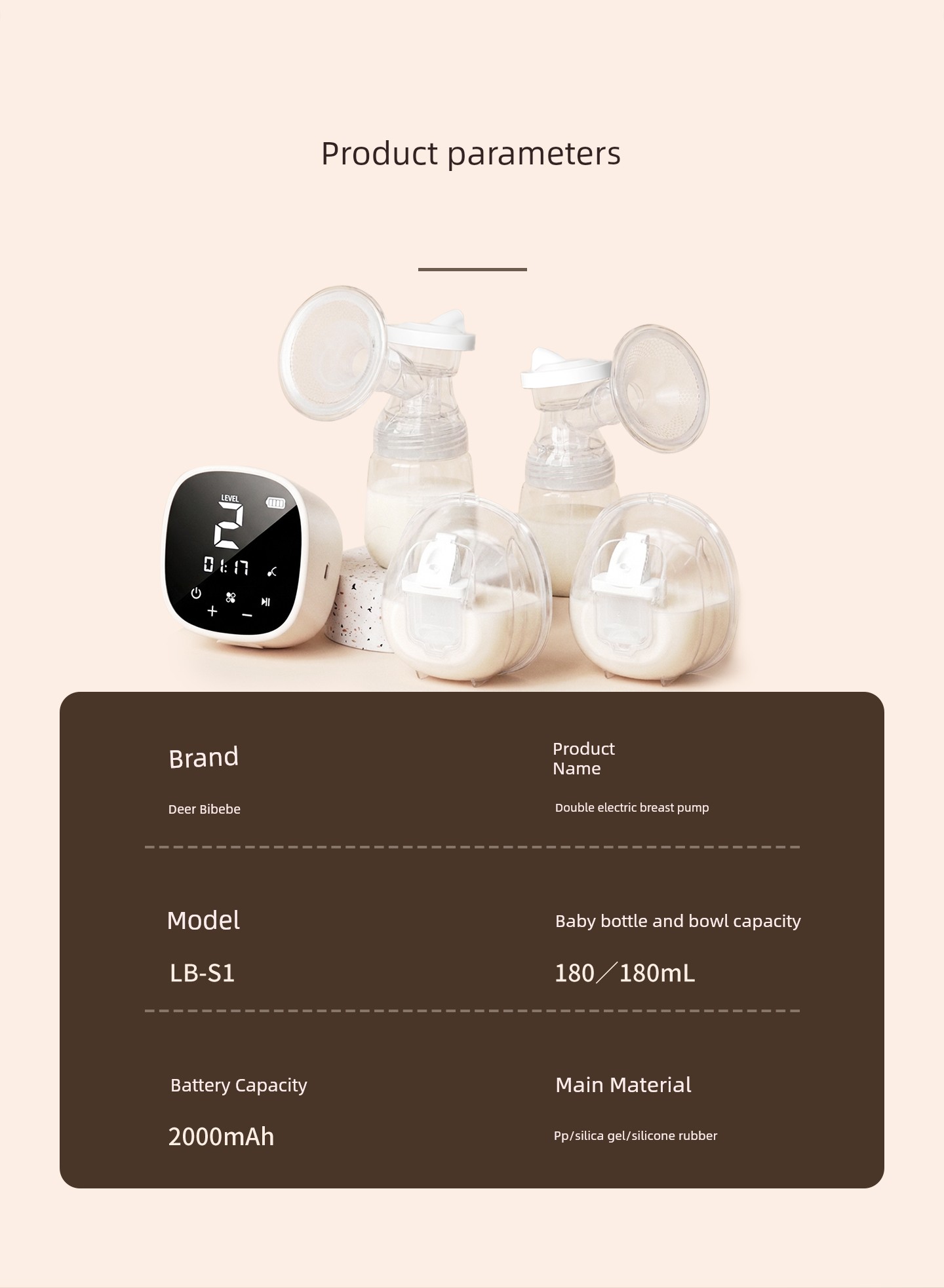 Lubebi Double-Sided Electric Breast Pump, Massage Breast Pump, Fully Automatic Hands-Free Breast Pump, Quiet Breast Pump — 14