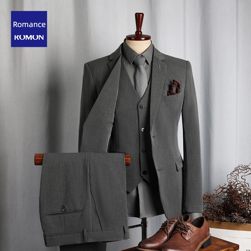 Romon autumn Casual and versatile Self-cultivation man 's suit suit