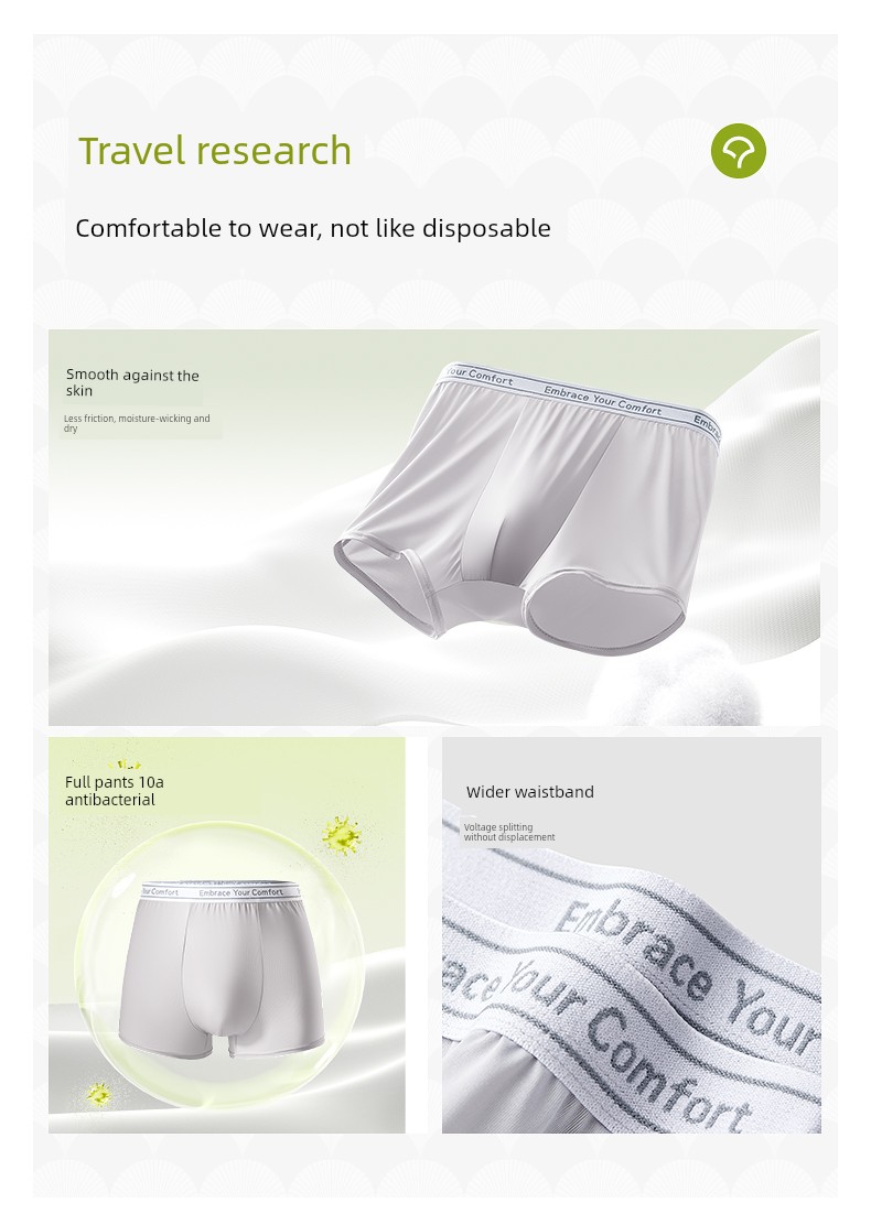 October Crystalline Men Seamless Antibacterial Disposable Underwear — 5