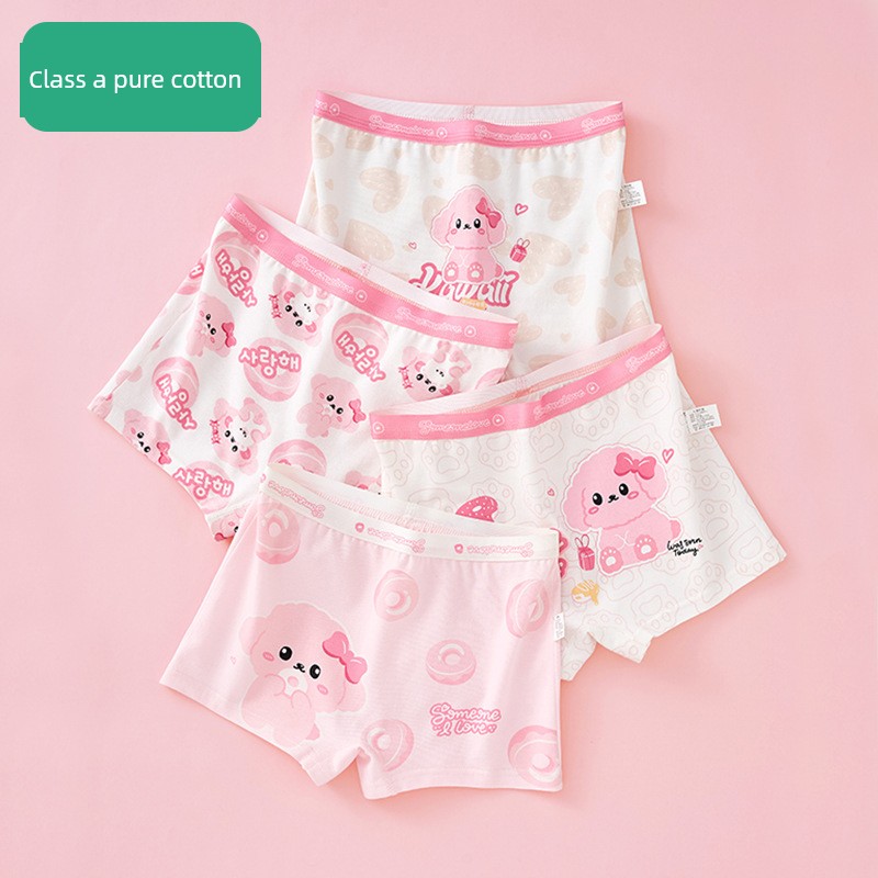 All-Cotton Maternity and Baby Pure Cotton Children's Underwear, Girls' Pure Cotton Baby Boxer Briefs, Flat-Angle Shorts for Girls That Don'T Pinch the — 4