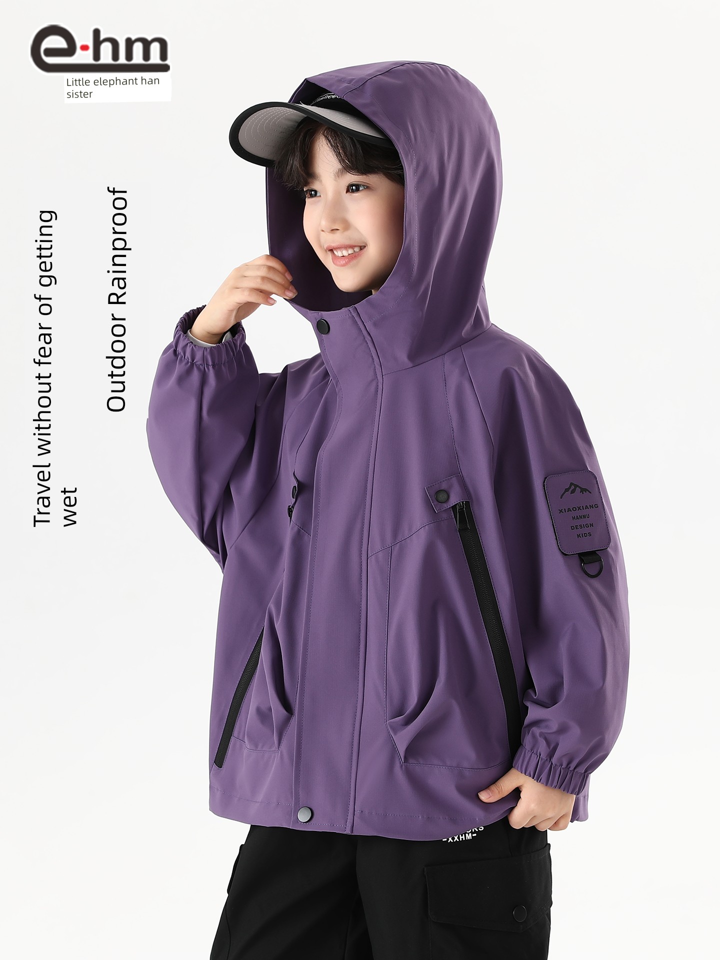 Little Elephant Ham Children's Clothing Kids' Mountain Adventure Softshell Jacket Boys' Waterproof Clothing 2026 Autumn New Trend — 3