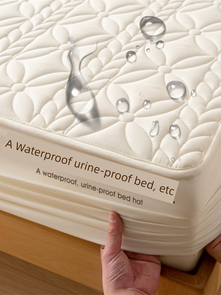 Class A Four Seasons Waterproof to Prevent Leakage of Urine Thickened Fitted Sheet Cover Single Piece Bedspread Mattress Cover Mattress Protective Cover Non Slip Dust Cover