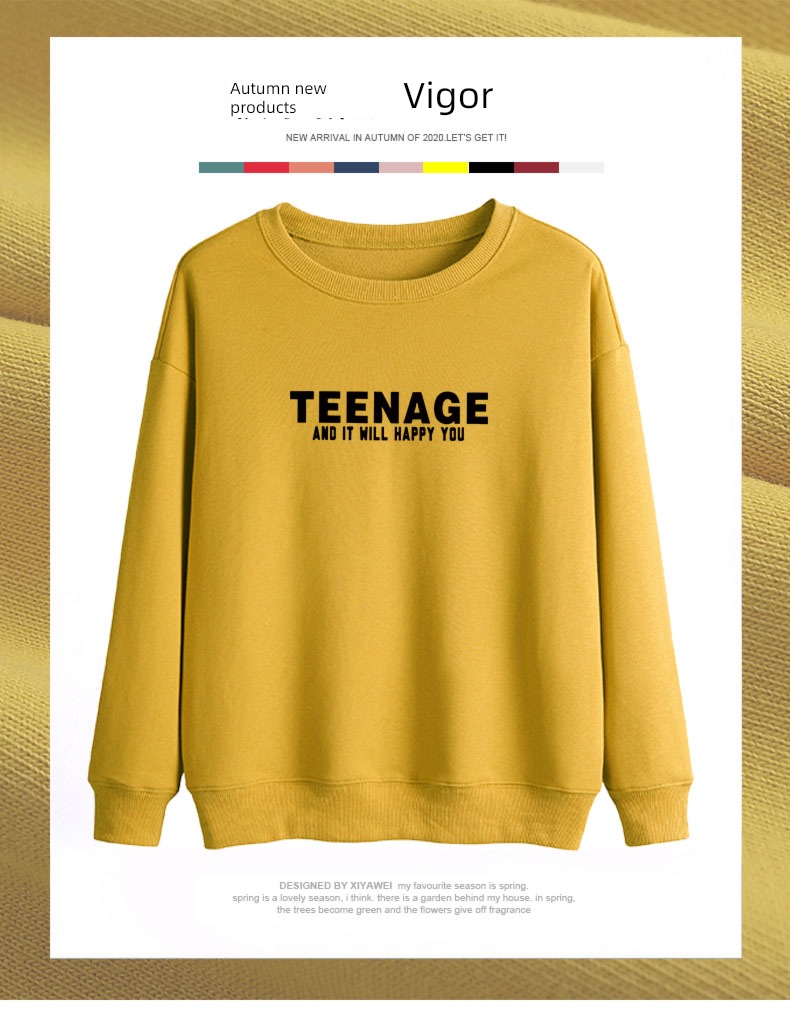thickening spring and autumn easy Big size ins Round neck Sweater
