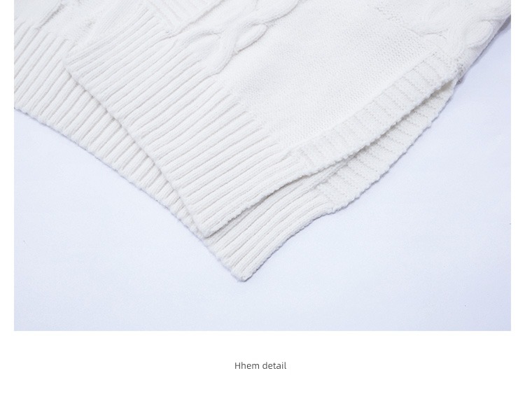 Languid Medium and long term Design sense niche knitting Cardigan