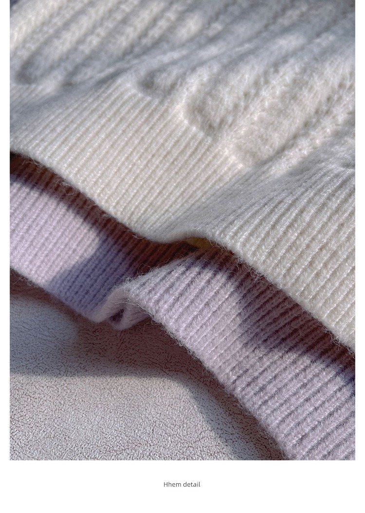 strapless  Soft waxy Thin money purple Design sense niche sweater