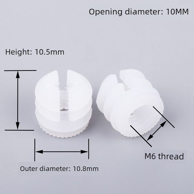 Free shipping plastic embedded nut cabinet rubber nut nylon expansion plug nut furniture three-in-one embedded nut