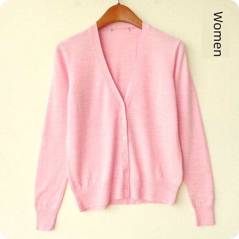 External order Tail goods Women V-neck wool Cardigan Spring
