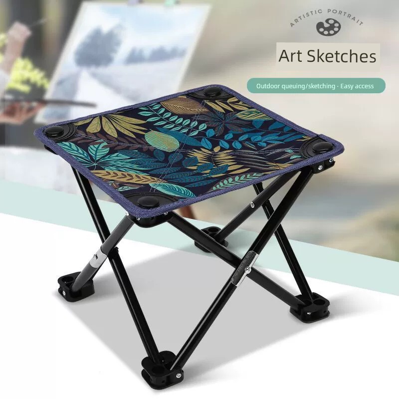 戶外折曡椅子凳子露營釣魚小馬紥美術寫生椅便攜靠背家用板凳裝備