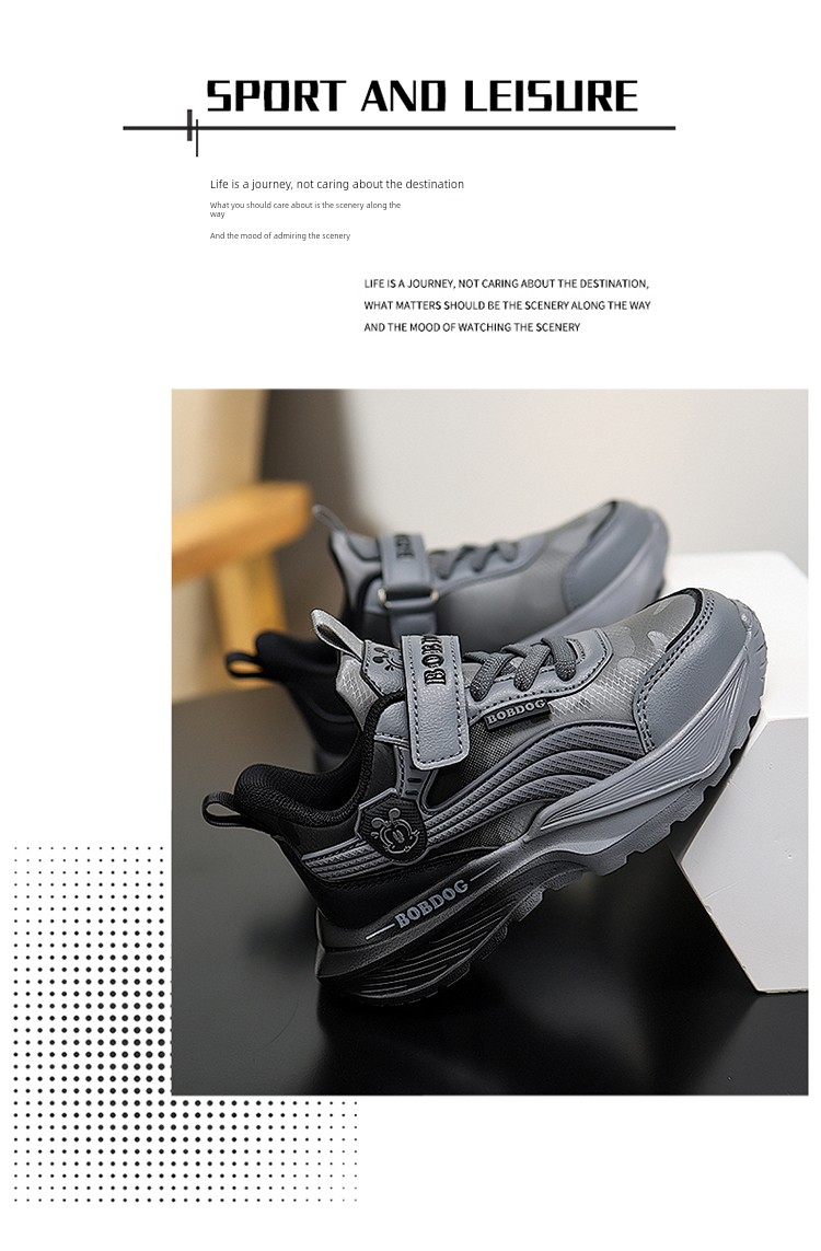 Babudou Kidsren's Shoes Boys' Sports Shoes 2026 Summer New Style Mesh Breathable Kidsren's Shoes Boys' Mesh Shoes Summer Style — 3
