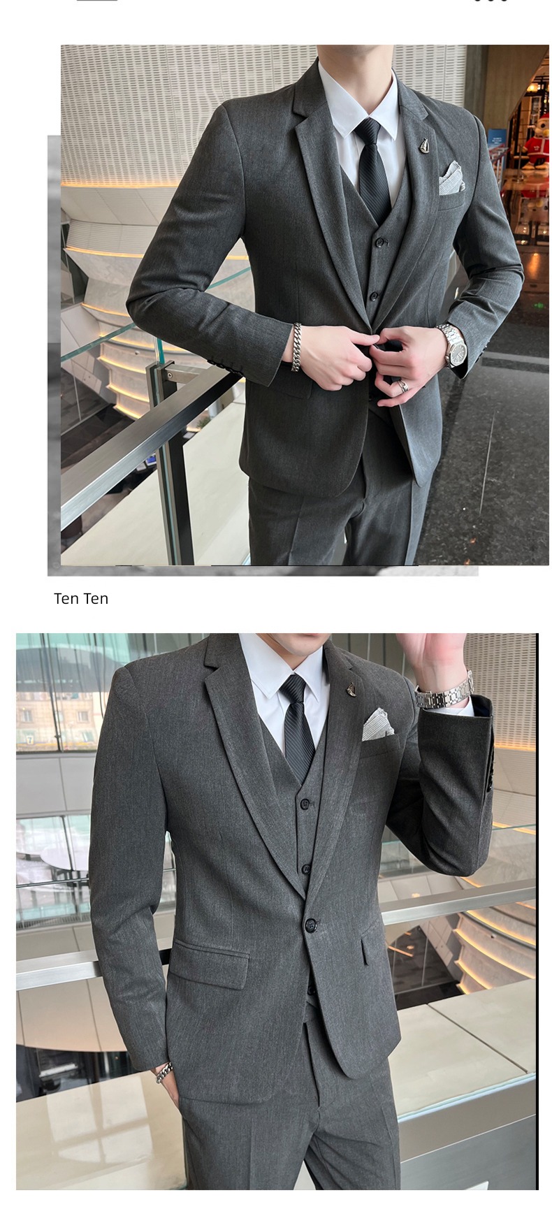 Korean version Self-cultivation groom groomsman leisure time man 's suit suit
