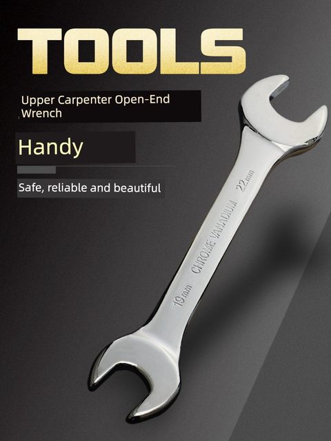 Shangjiang Mirror Double-Headed Wrench Double-Headed Wrench Auto Repair Hardware Tool Opening Wrench Dual-Use Wrench