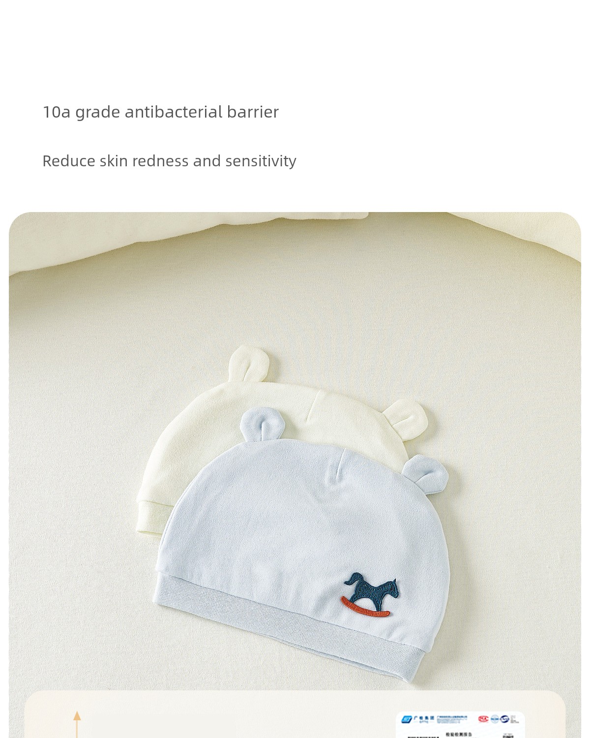 Tongtai Baby Hat Pure Cotton Baby Hat Newborn Baby Fontanelle Protection Hat Newborn Double-Layer Windproof Hat Hooded Hat — 12