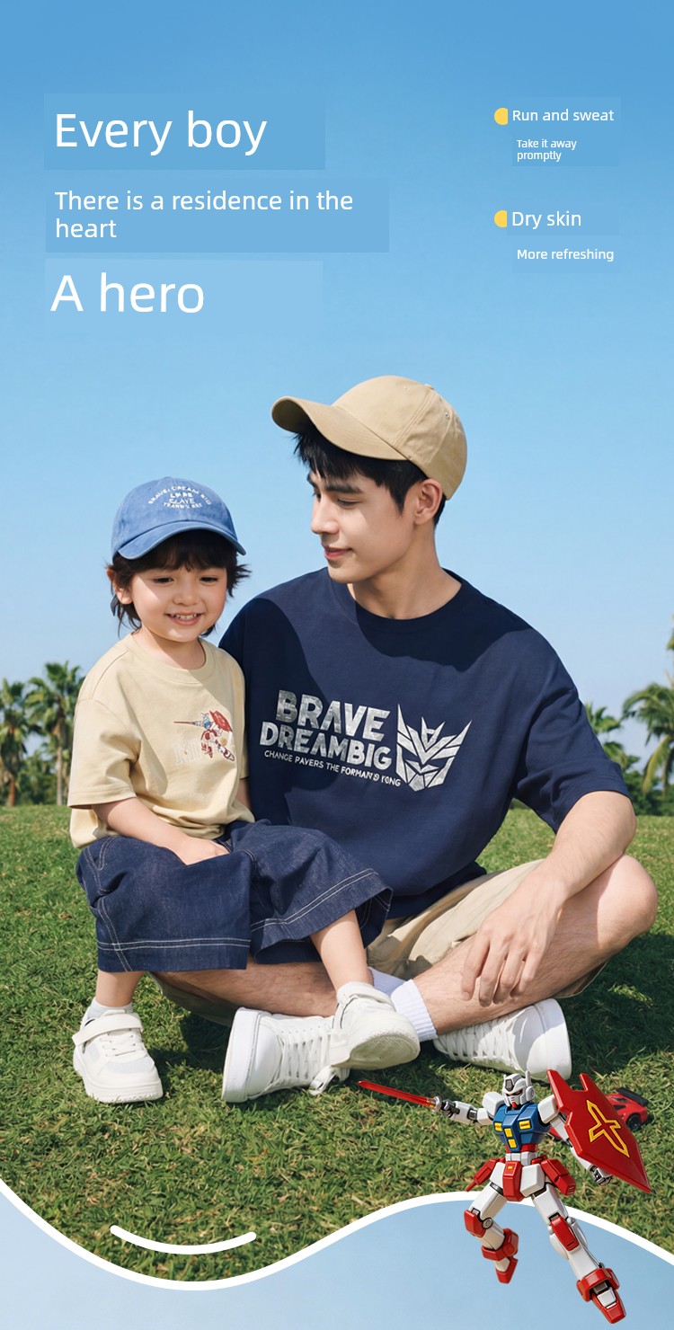 Balabala Short Sleeve Tops Casual Pure Cotton Children's Clothing — 6
