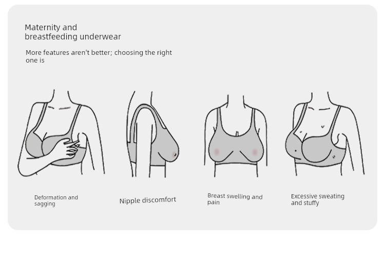 October's Popular Front-Button Maternity Nursing Bra, Anti-Sagging, Postpartum Breastfeeding-Specific Sleep Vest Bra — 4