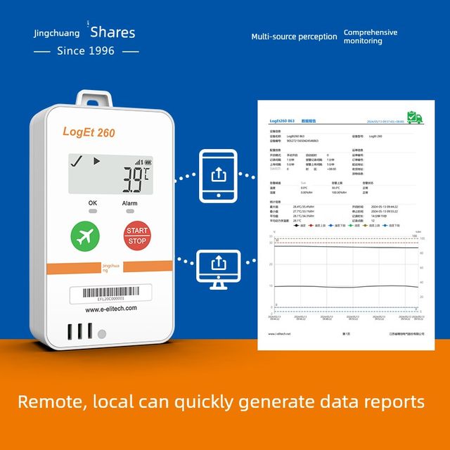 Jingchuang Loget260 temperature and humidity meter 4G mobile phone remote monitor refrigerated truck temperature controller temperature recorder