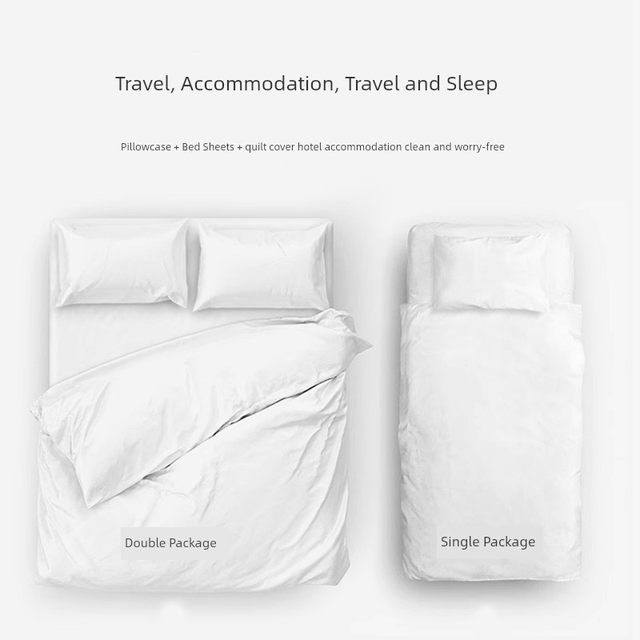 Jieliya Travel Disposable Bedsheets Quilt Cover Pillow Cover Four-Piece Set Travel Hotel Bedding Dirty Bath Towel