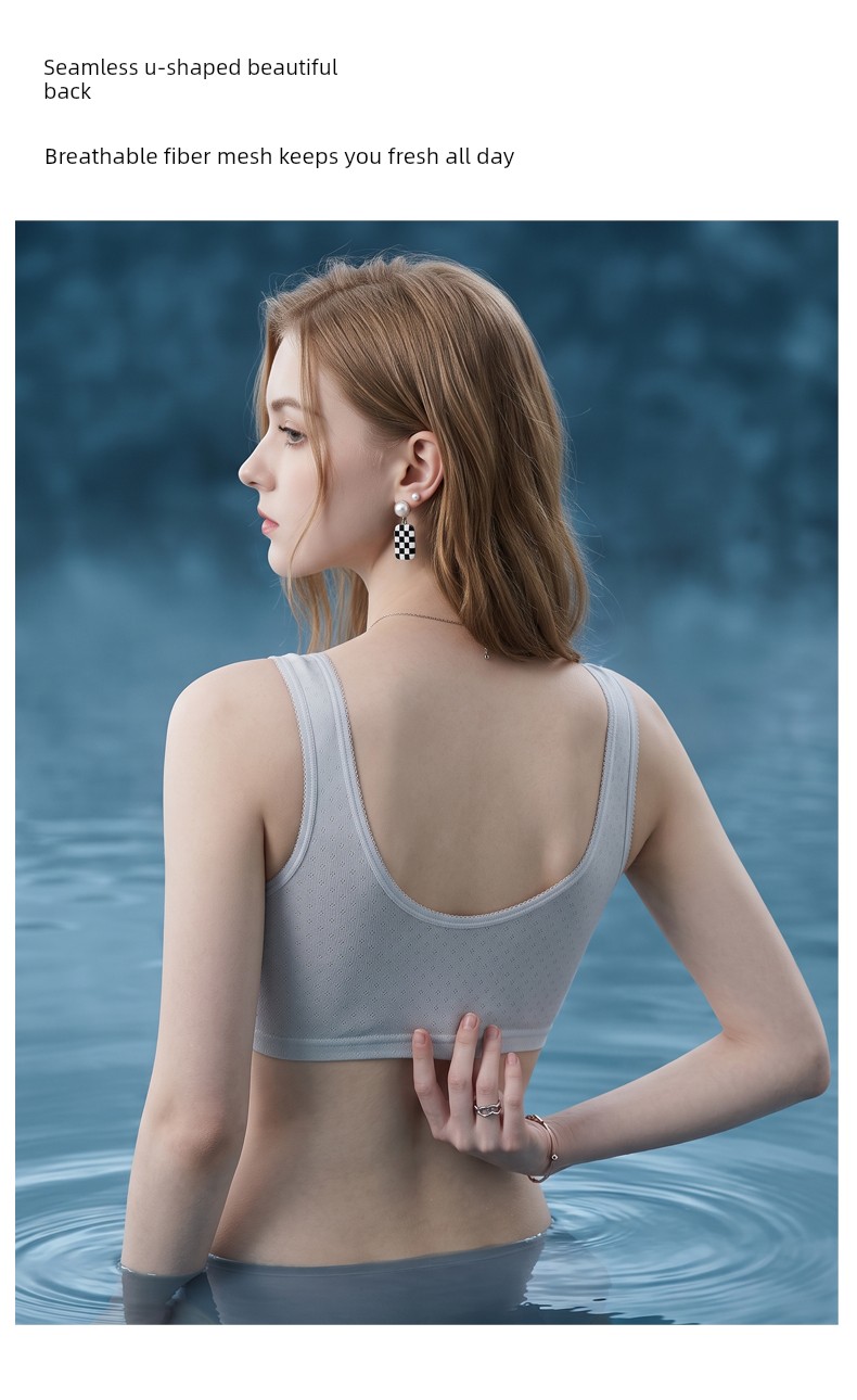 Pure Cotton Nursing Bra, Summer Thin Style, Specially Designed for Postpartum Breastfeeding, Can Be Worn during Pregnancy and Sleep, Vest-Style Bra — 11