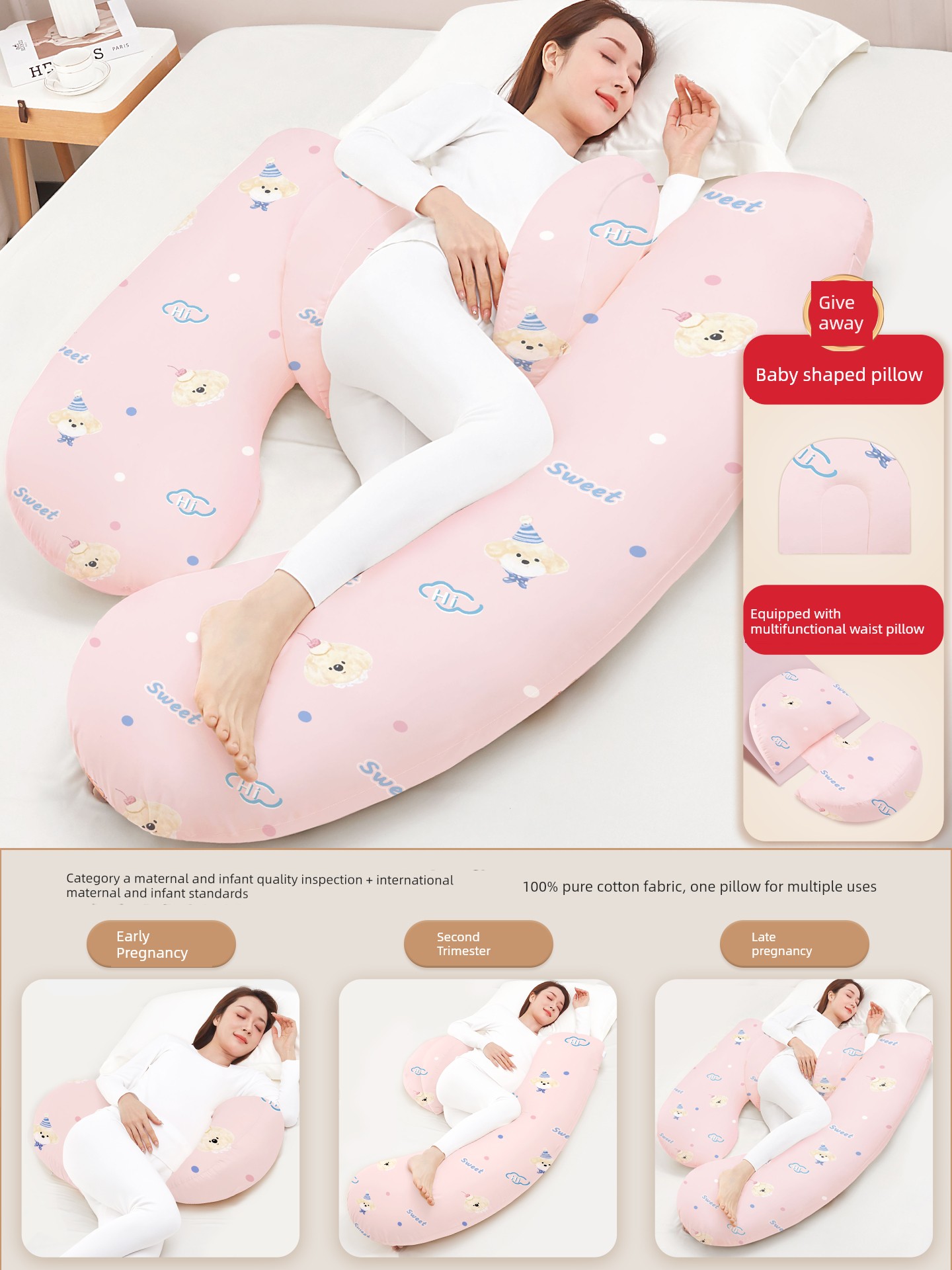Sleeping Pillow Belly Support Handy Gadget Special Waist Support for Pregnancy — 2