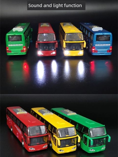 New product 5 door alloy double-decker bus model simulation tourist bus bus bus children's toy car