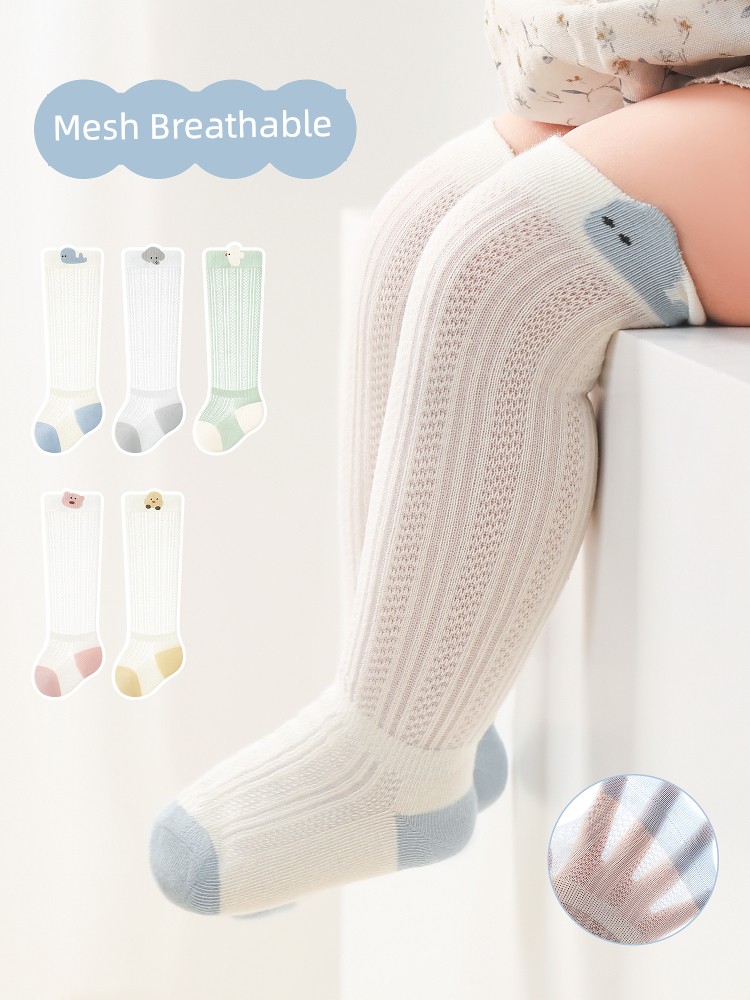 Newborn Baby Anti-Mosquito Socks Summer Thin Baby Mesh Breathable Tube Socks 0 to 3 Months Old Class A Not Tight Legs