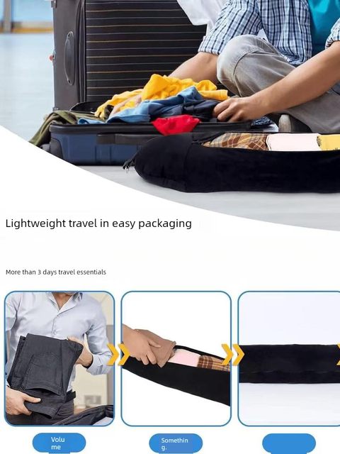 Fillable U-shaped pillow travel neck pillow case storage bag can fill clothes storage pillow filling clothes U-shaped pillow