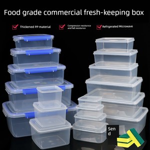 Refrigerator Special Cold Storage Box Food Grade Storage Box Commercial Crisper Transparent Plastic Box Rectangular Stor