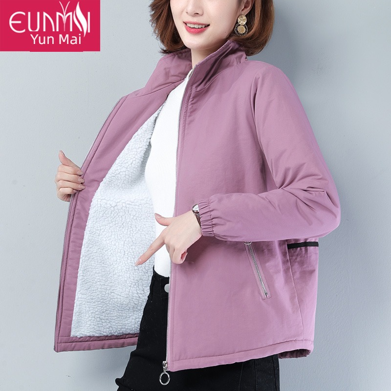 loose coat female Plush have cash less than that is registered in the accounts middle age mom leisure time loose coat
