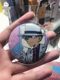 Thickened to go out round 58mm cm small bars transparent invisible badge millet storage protective sleeve membrane shell support