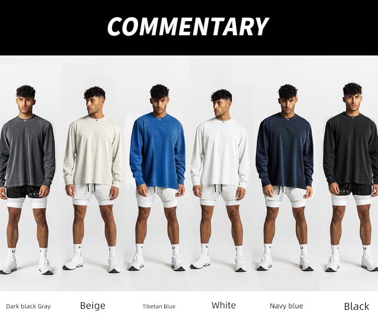 ASRV American style male Casual wear Small neckline Long sleeve T-shirt