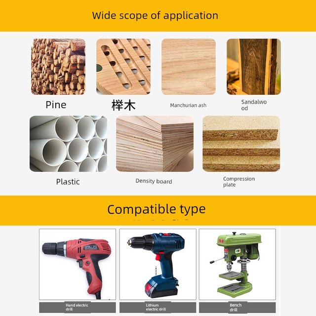 High-speed steel formwork drill electric wrench lengthening woodworking reaming twist drill bit wood board hole drilling twist drill