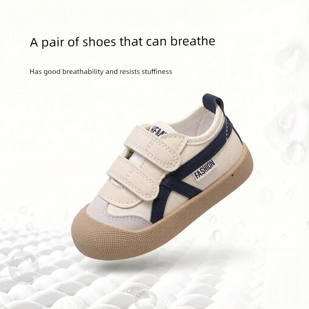 Kindergarten Indoor Shoes for Boys, Lightweight Canvas Shoes, Non-Slip Breathable Cloth Shoes, Boys' Canvas Shoes for Entering Kindergarten, 2026 New Model — 3