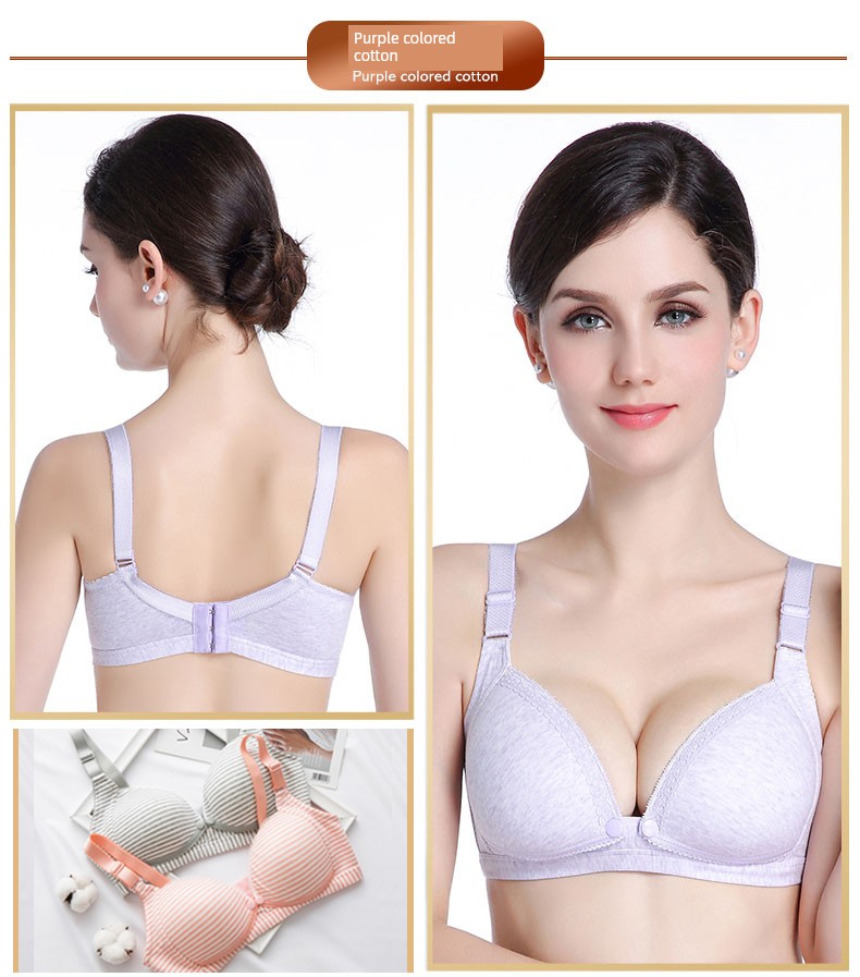 Breastfeeding Intimates Pregnant Women Push up Bras Push-up Postpartum Feeding Pure Cotton Exclusive for Pregnancy Bra Autumn and Winter Thin — 30