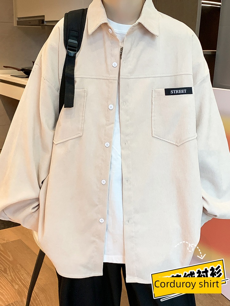 Chaopai corduroy summer easy Lapel shirt loose coat