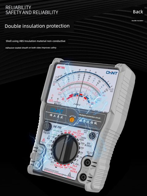 MF78 series intelligent anti-burn reinforced pointer multimeter high-precision fully anti-burn electrician meter mechanical anti-burn