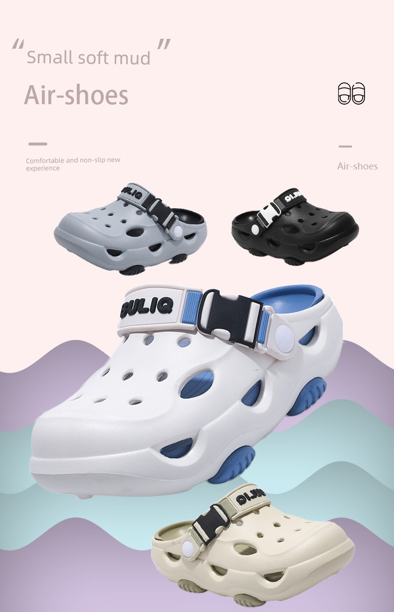 Boys' Summer Slippers, Children's Clogs, Big Kids' Soft-Soled Non-Slip Beach Shoes, Outdoor Dual-Use Boys' Closed-Toe Sandals — 1