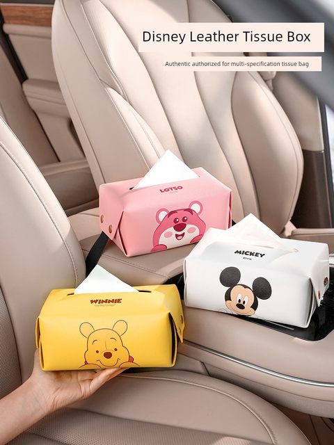Disney car tissue box cute car handrail box car storage napkin car paper box