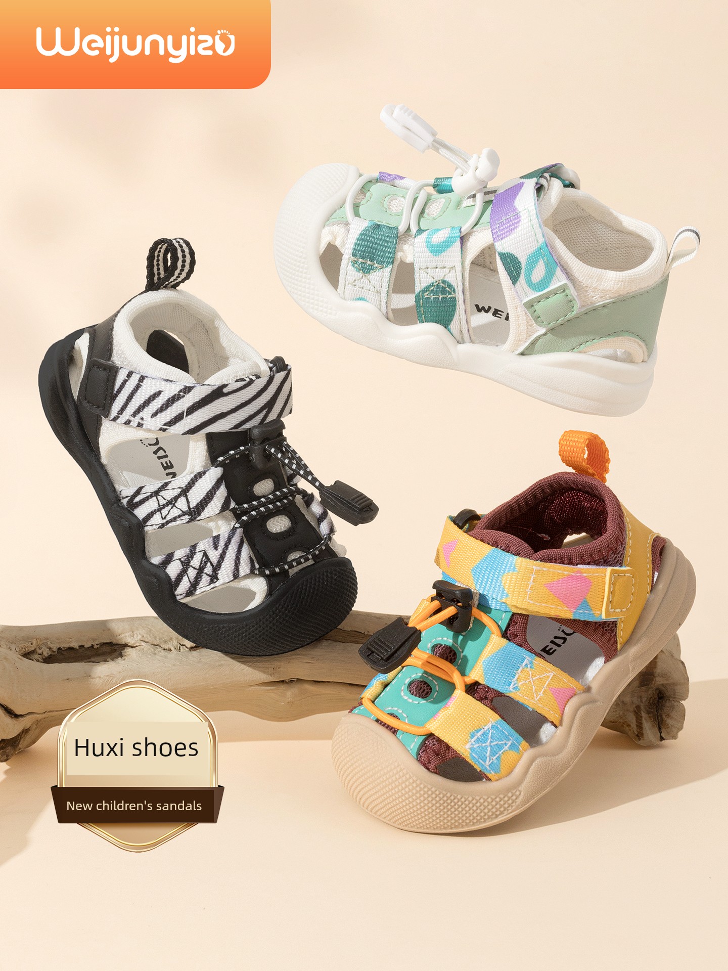 Baby Sandals Baby Boys' Toddler Shoes Summer Baby Sandals Soft Bottom Functional 1-3 Years Old Upstream Sandals Girls' Shoes — 3