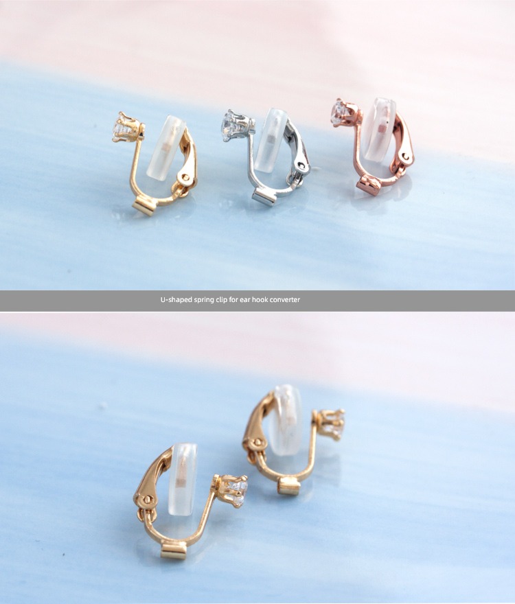 Multi purpose Artifact rhinestone Cushion Plug in Ear Studs
