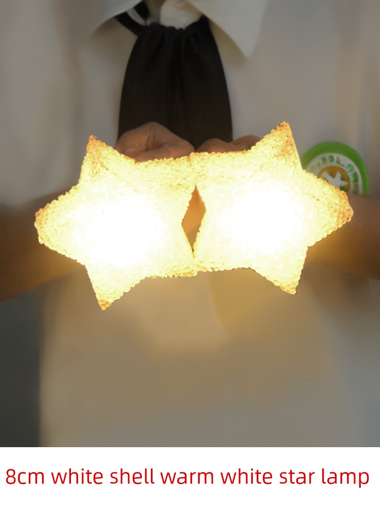 Children's Led Star Lights Handheld Stage Wrist Glow-In-The-Dark Five-Pointed Star Dance Performance Chorus Atmosphere Props