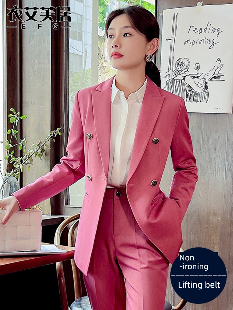 occupation Suit female 2022 new pattern Autumn and winter commute temperament college student interview ma'am formal wear coverall