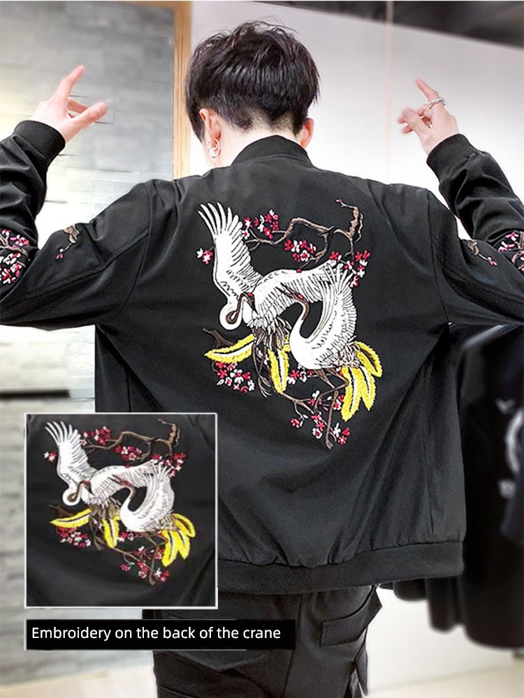 Internet celebrity Spring and Autumn Chinese style trend handsome Embroidery