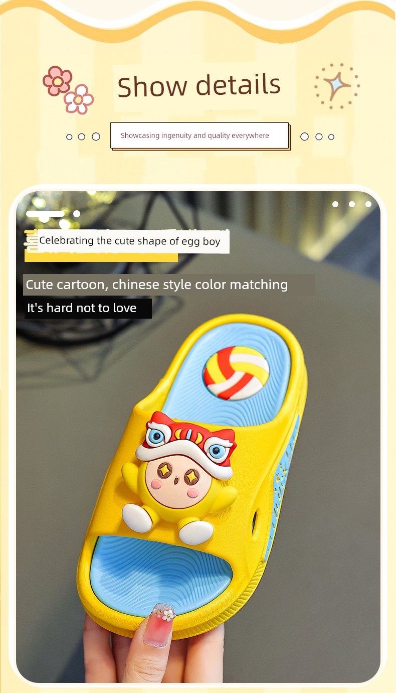 Children's Slippers for Boys, Summer 2026 New Model, Cute Cartoon Design for Girls, Non-Slip Thick-Soled Sandals for Older Kids — 5