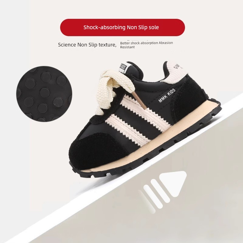 Baby Sneakers Autumn and Winter Fleece-lined Two Cotton Baby Soft Bottom Toddler Shoes Boy's Thin Shoes Girls' Casual Shoes — 3