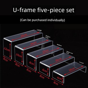 Acrylic Blind Box Display Stand Step-Type Fully Transparent Bag Shoes Display Stand Hand-Made Bubble Mate Storage Box