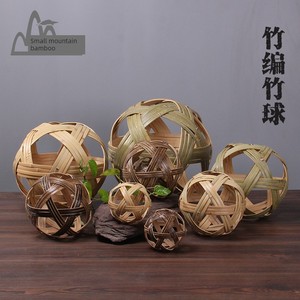 Bamboo Woven Bamboo Ball Small Cuju Toy Hollow Bamboo Ball Toy Creative Decorative Ornament Photography Prop Bamboo Craf