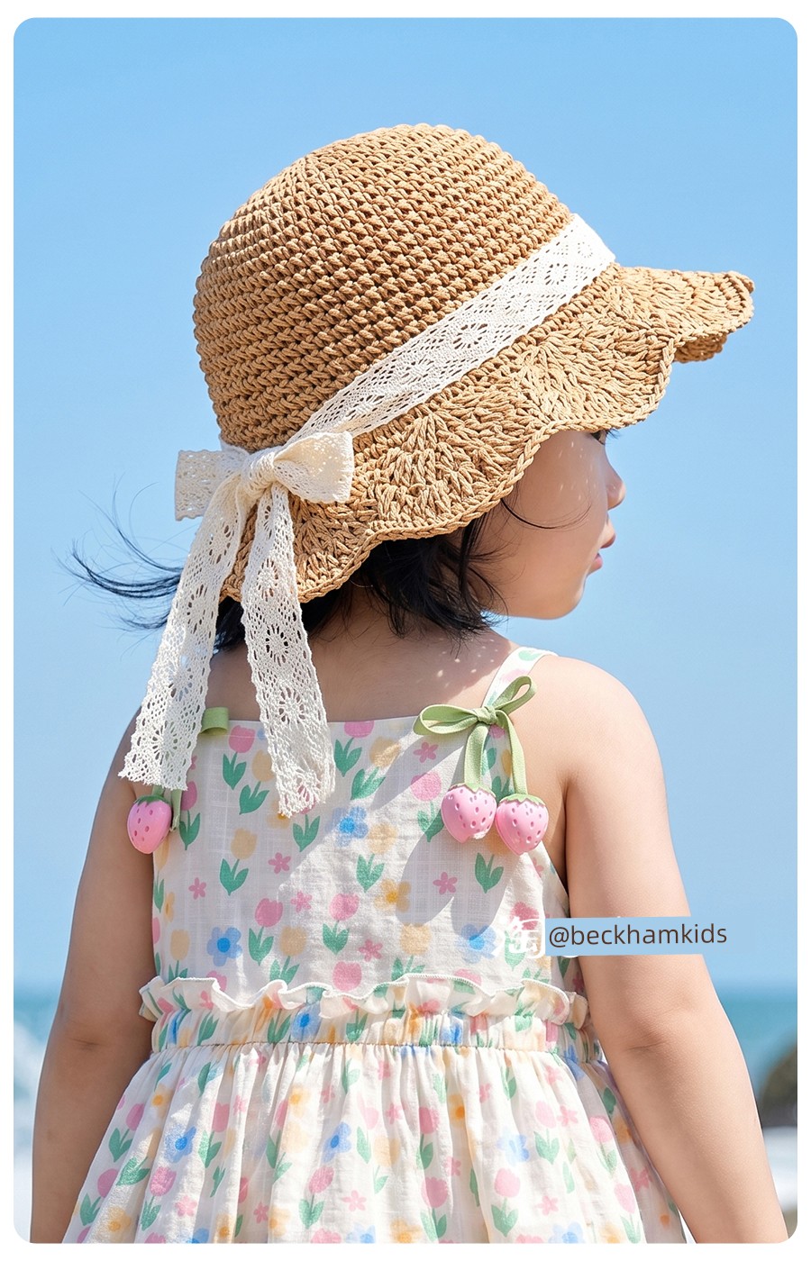 Girls' Straw Hats, Kidsren's Sun Protection Hats, Summer Baby Hats, Baby Sun Hats, Lace Woven Hats, Girls' Sun Hats — 7