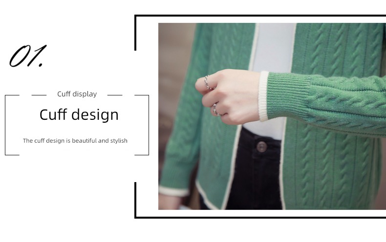 loose coat female early spring Jacket knitting Cardigan loose coat
