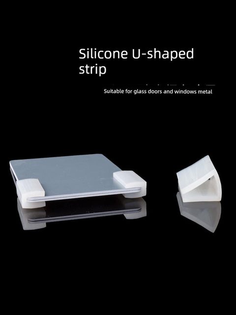 Silicone U-shaped strips with edges and high temperature resistant silicone strips waterproof sealing strips rubber glass slot sealing soft strips